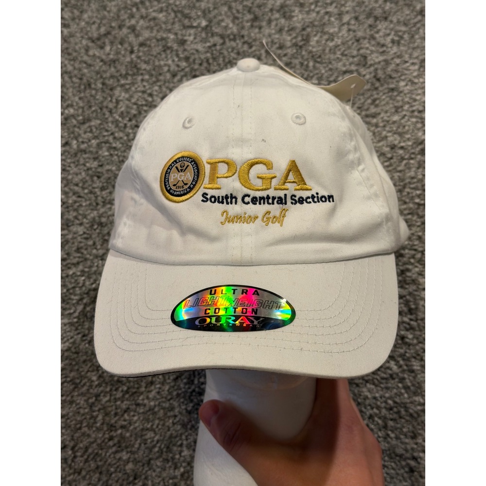 Ouray PGA Golf Hat Mens OS White South Central Section Junior Golf Cotton‎ Cap
